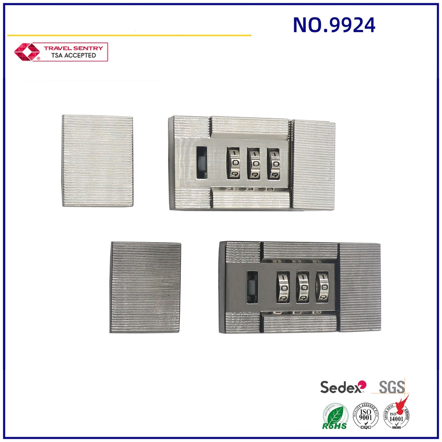 3 Digit Combination Password Lock For Briefcase-32