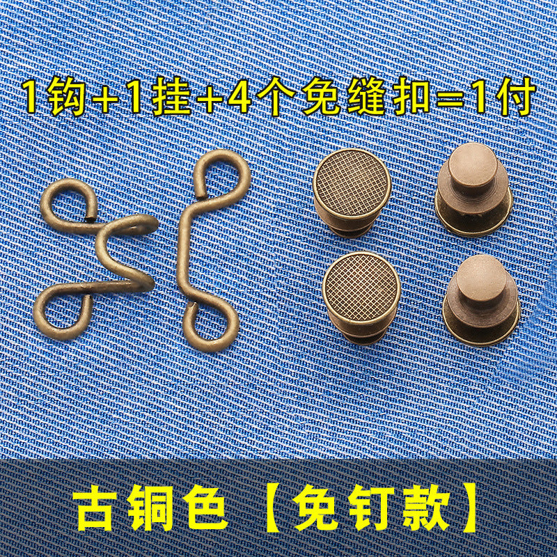 adjustable jeans button free sewing waist button free can be removed repeatedly and can be installed without sewing-32