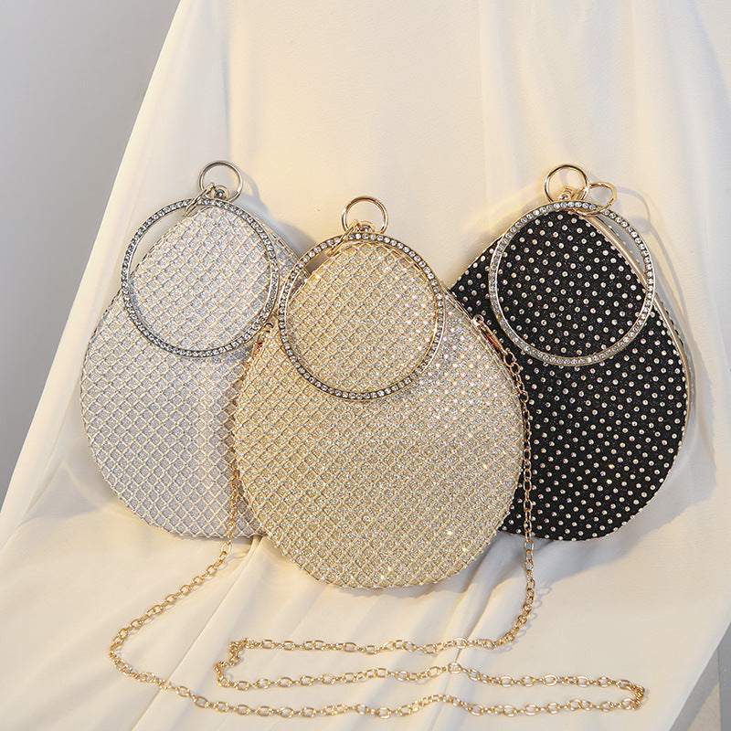 2024 Oem Crossbody Shoulder Ladies Custom Logo Women'S Diamond Encrusted Women'S Vintage Dinner Hand Matching Dress Evening Bag