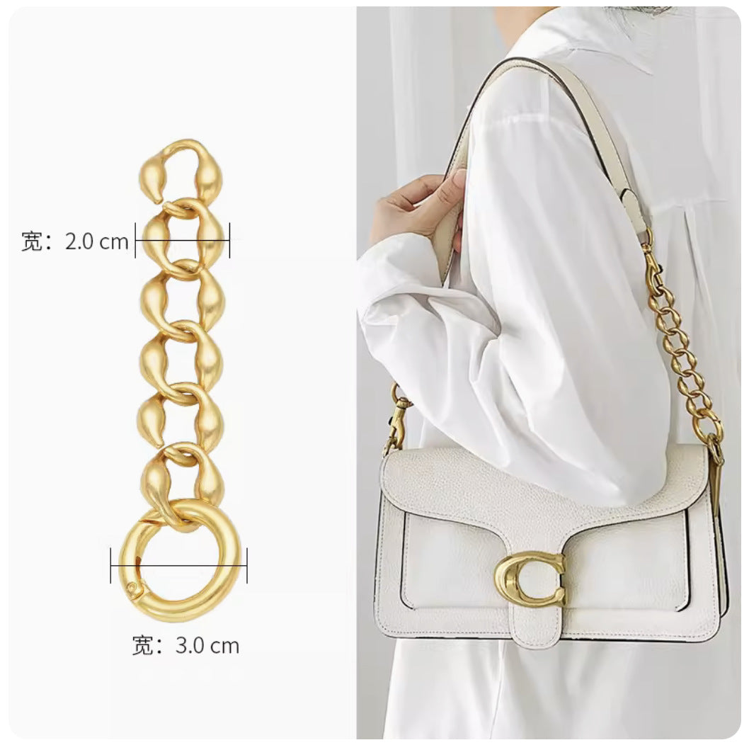 Custom Handbag Hardware Accessories Metal Shoulder Strap Chain Belt Purse Handle Leather Bag Chains With O Ring-34