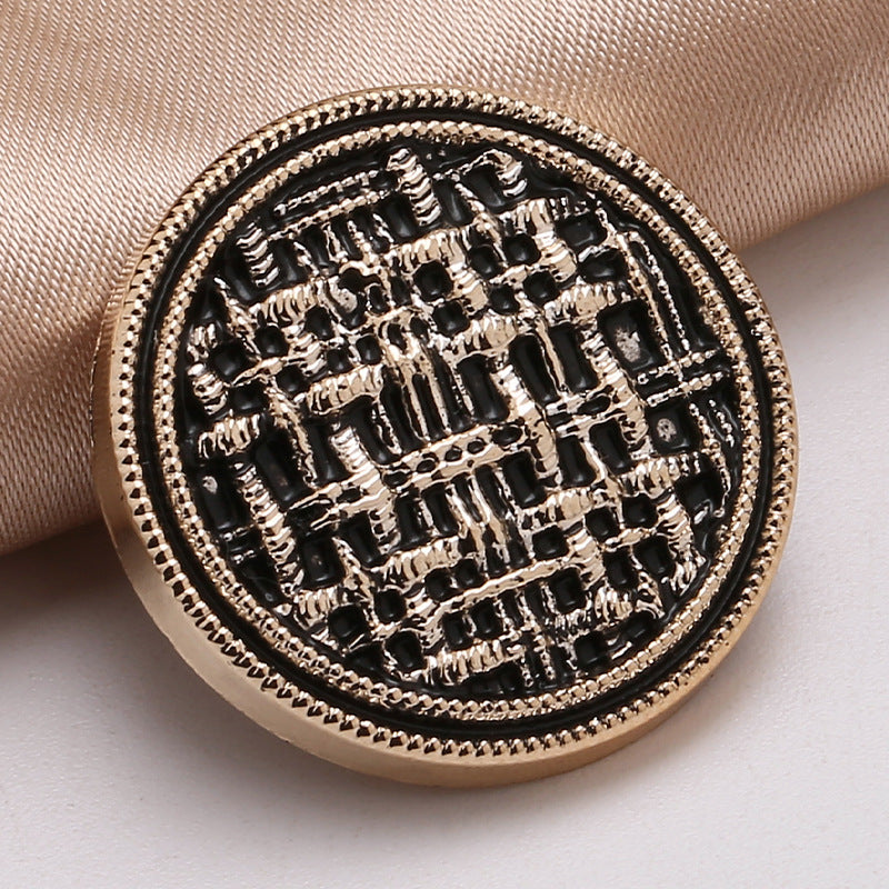 New Matte Gold and Black Metal Buttons for Women Coat Clothing Garment Decorative Large Sewing Buttons Accessories-37