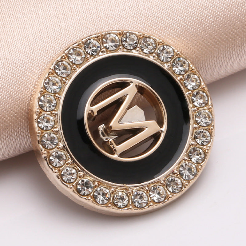 New Matte Gold and Black Metal Buttons for Women Coat Clothing Garment Decorative Large Sewing Buttons Accessories-37