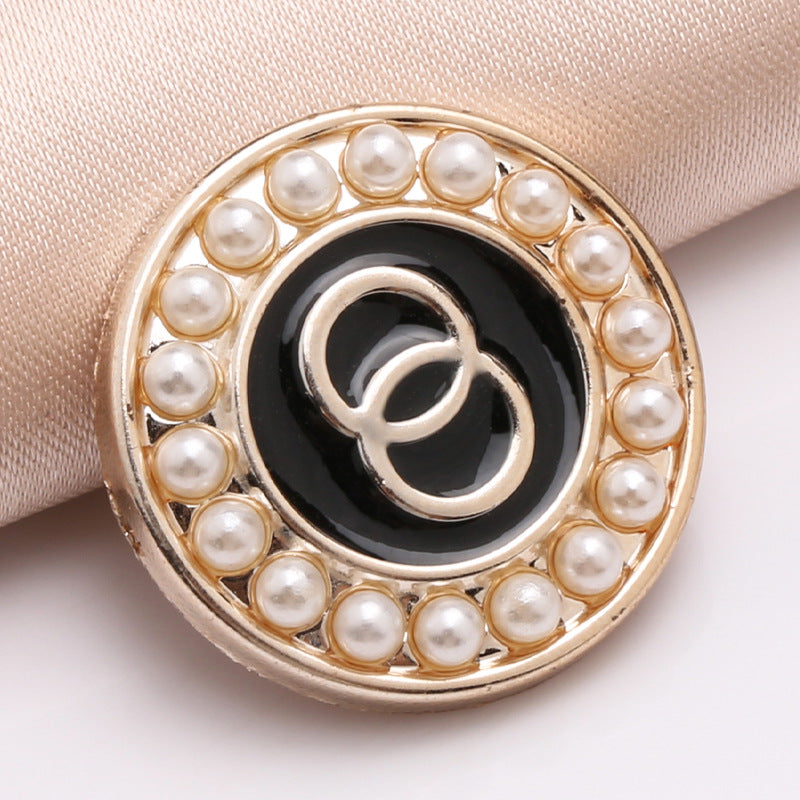 New Matte Gold and Black Metal Buttons for Women Coat Clothing Garment Decorative Large Sewing Buttons Accessories-37