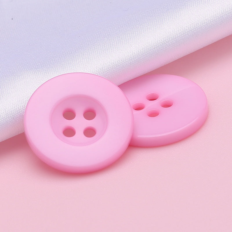 Wholesale Custom Buttons Candy Dyeing New 4 Holes Polyester Button Round Resin Buttons-38