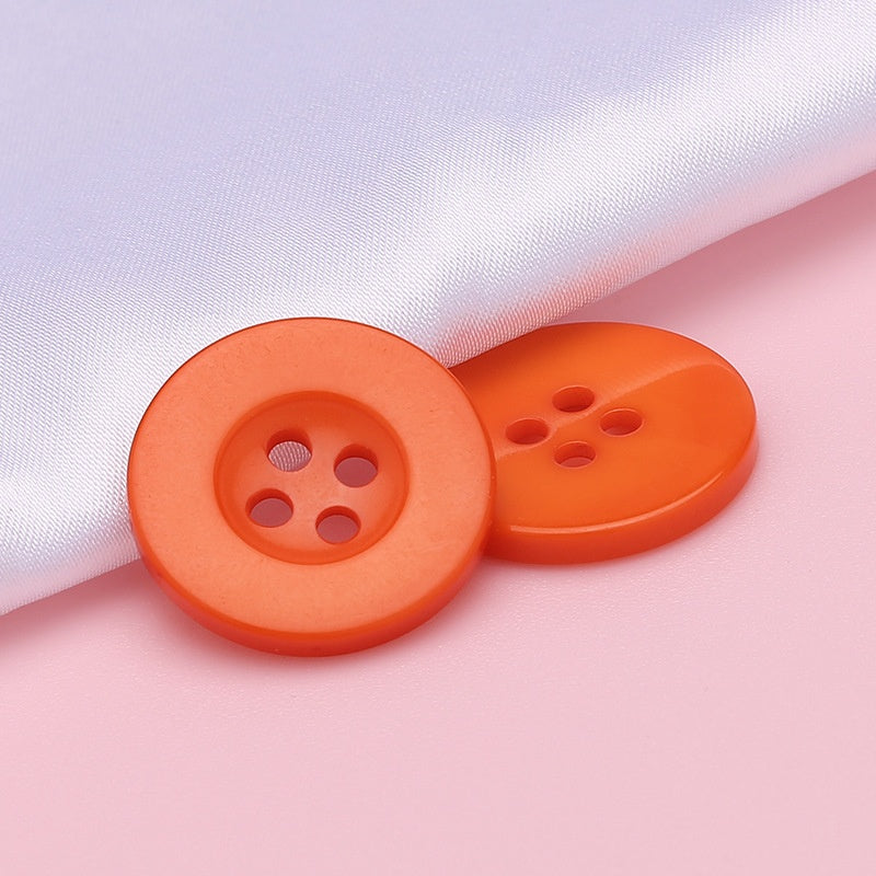 Wholesale Custom Buttons Candy Dyeing New 4 Holes Polyester Button Round Resin Buttons-38