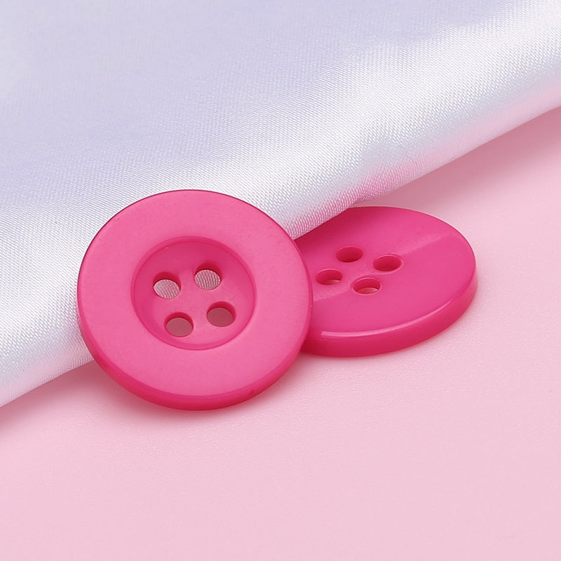 Wholesale Custom Buttons Candy Dyeing New 4 Holes Polyester Button Round Resin Buttons-38