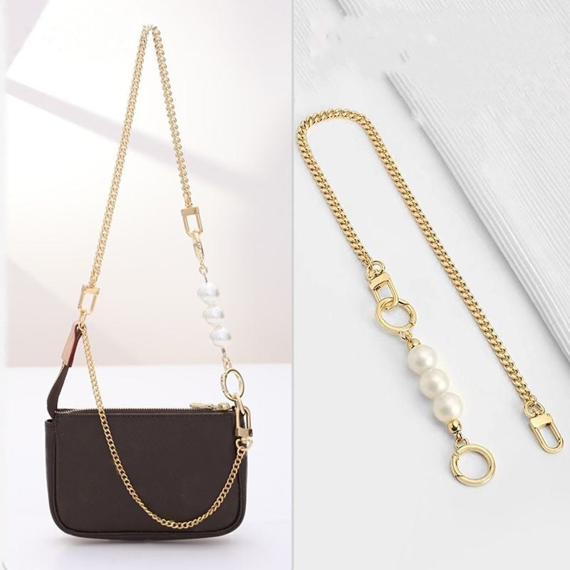 High Quality Metal Handbag Chains for Bags Accessories Purse Shoulder Handbag Chain Strap Curb Black Metal Lady Chains Bag-21