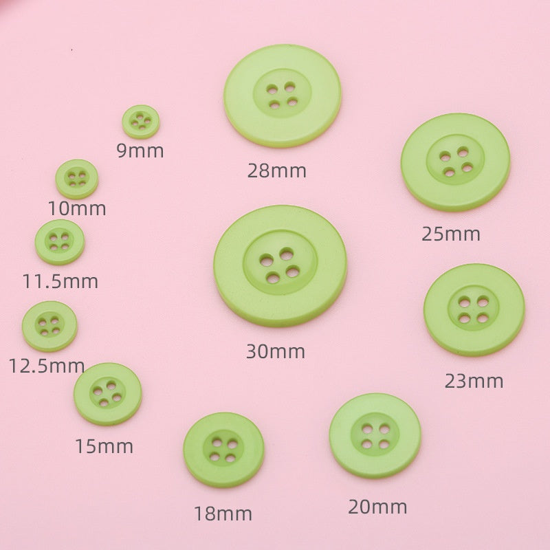 Wholesale Custom Buttons Candy Dyeing New 4 Holes Polyester Button Round Resin Buttons-38