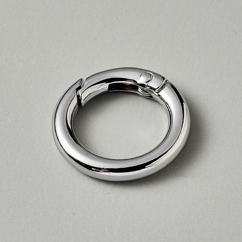 Metal O Spring Ring Clasps Openable Round Carabiner Keychain Bag Clips Hook Connector for Buckles Jewelry Making-37