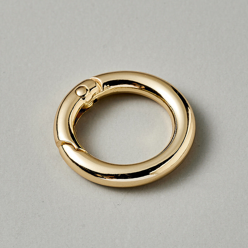 Metal O Spring Ring Clasps Openable Round Carabiner Keychain Bag Clips Hook Connector for Buckles Jewelry Making-37