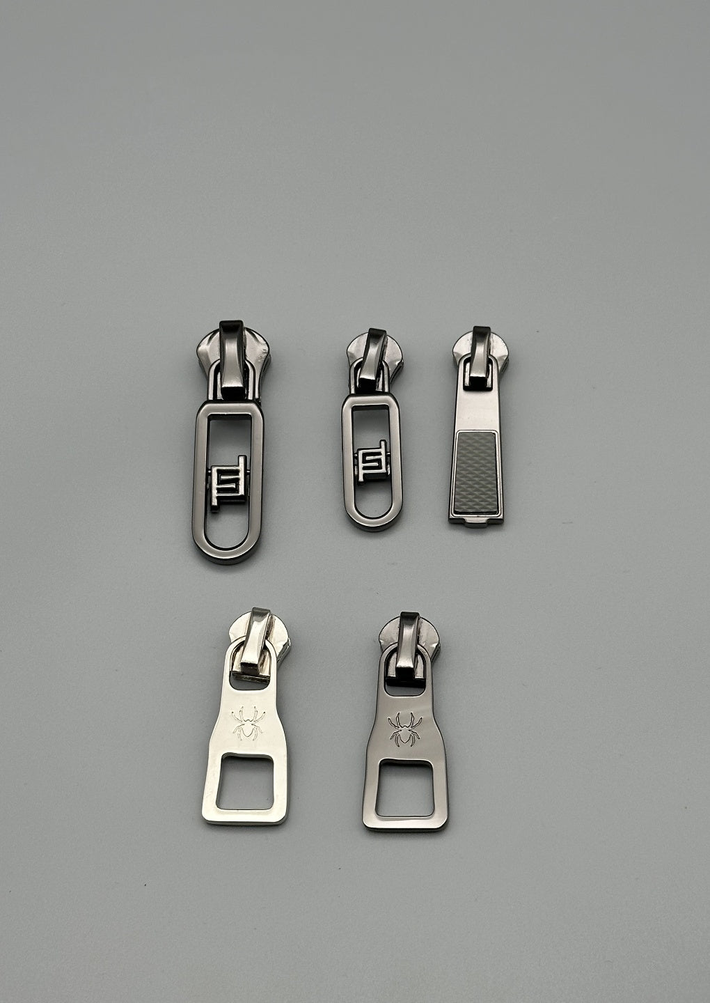 Custom Zip Puller Garment Metal Zipper Puller Slider Head Puller Zipper Custom Logo Bag Zipper