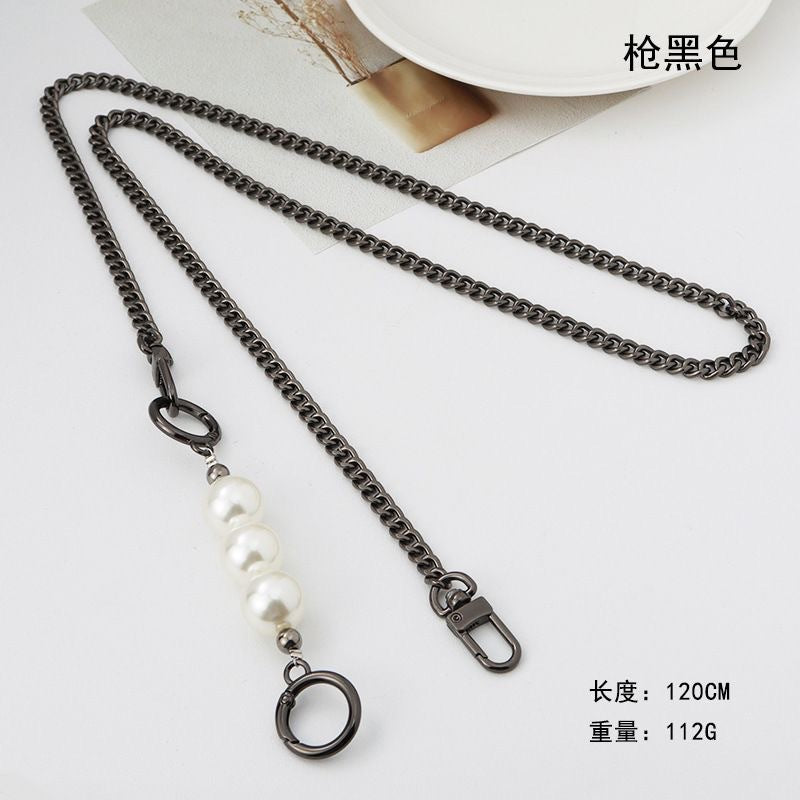 High Quality Metal Handbag Chains for Bags Accessories Purse Shoulder Handbag Chain Strap Curb Black Metal Lady Chains Bag-21