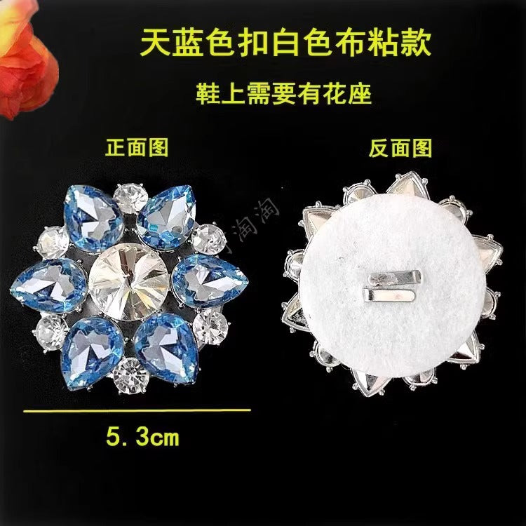 High Quality Metal Crystal Shoe Clips Rhinestone Shoe Accessories Decoration-149