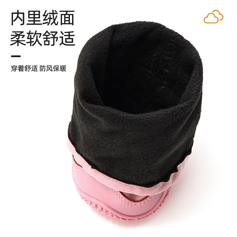 Wholesale New Winter Modern Style Rubber Pet Dog Shoes Waterproof Wear-Resistant Reflective Medium Large Golden Retrievers Print-4