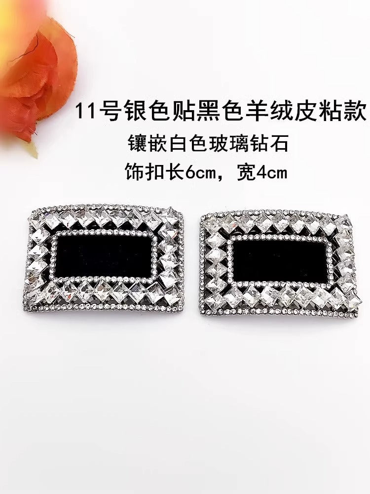 Shiny Crystal Shoe Buckle Metal Buckle for for Women's Shoe-4