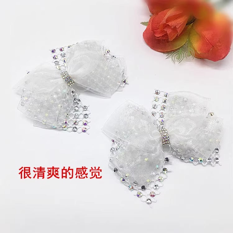 2023 Fashion Rhinestone Mesh Appliques Diy Shoe Accessories Bow butterfly Shoe Decoration Crystal Shoes Appliques-107