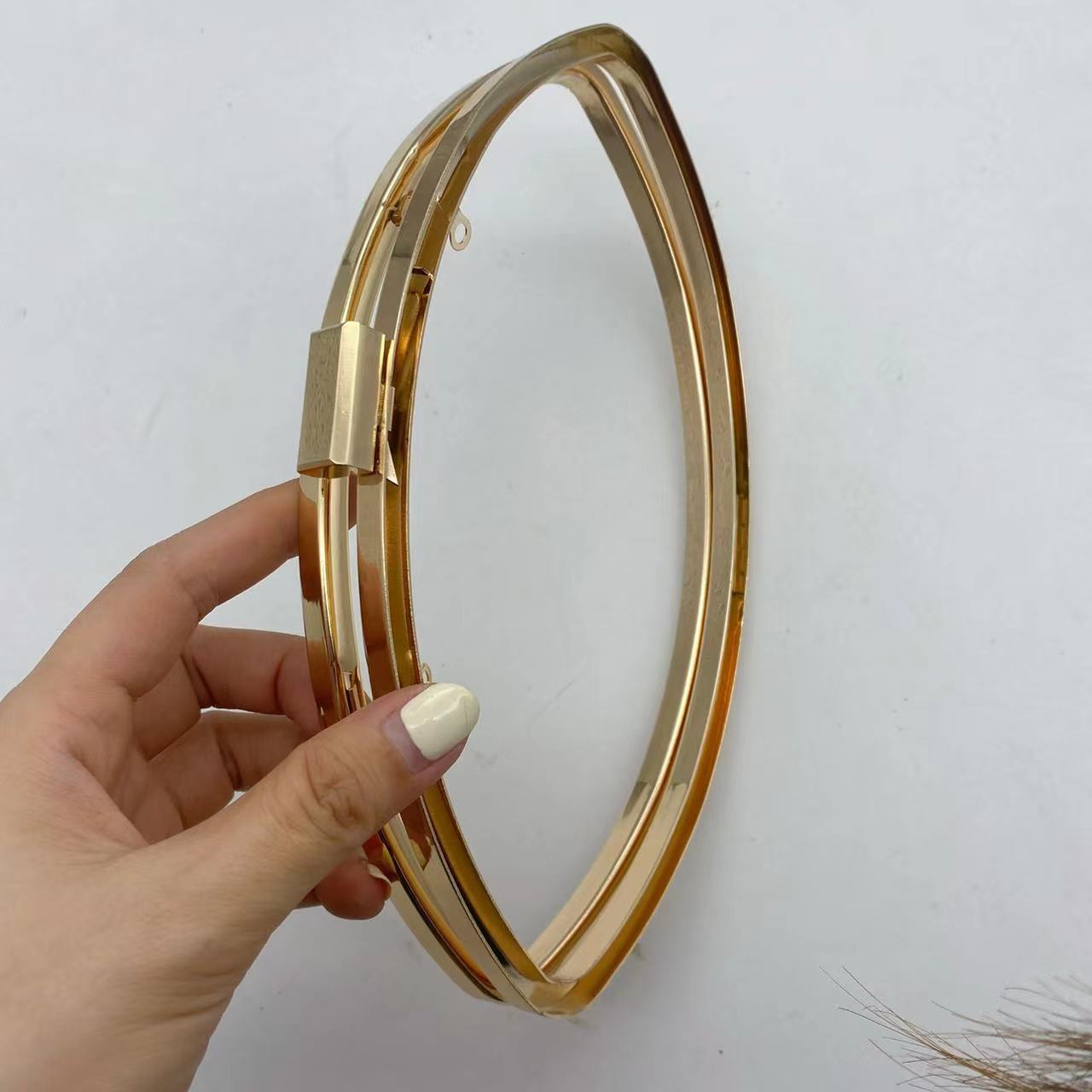 Women Purse Accessories Wholesale Clutch Frame Metal Coin Purse Kiss Lock Clasp Frame Clutch Handle for Handbags Bag Handles-53