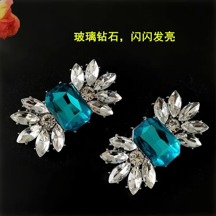 New Listing Metal Buckle Custom logo Diamond Shoe Buckle Jewelry Women's Shoes Decoration Accessories-47