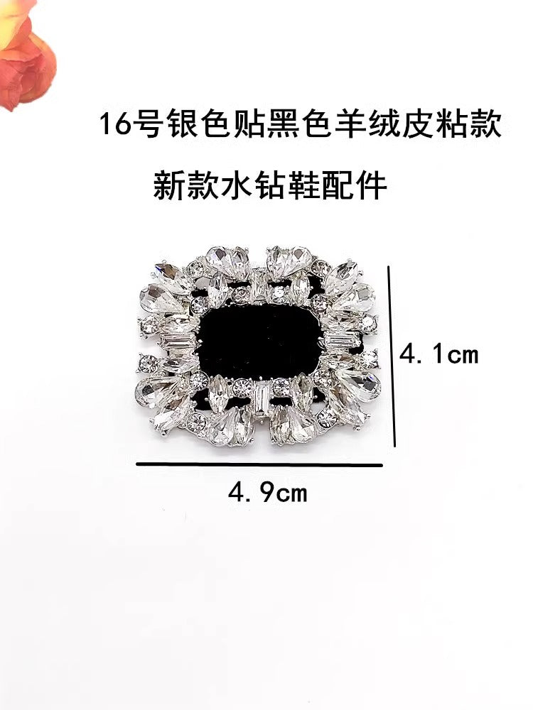 Factory Stock Many Different Styles Silver Gold Metal Color Alloy with Shining Crystal Glass Women High Heel Shoe Clips Trims-6