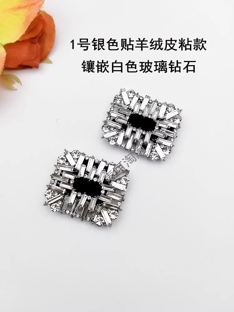Factory Supply Lady Shoe Accessories Rhinestone Shoe Buckle Shoe Clips-155