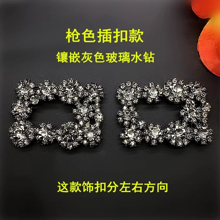 Fashion Strass Rhinestone Metal Shoe Accessories Ornament for Women High Heel Decoration-80
