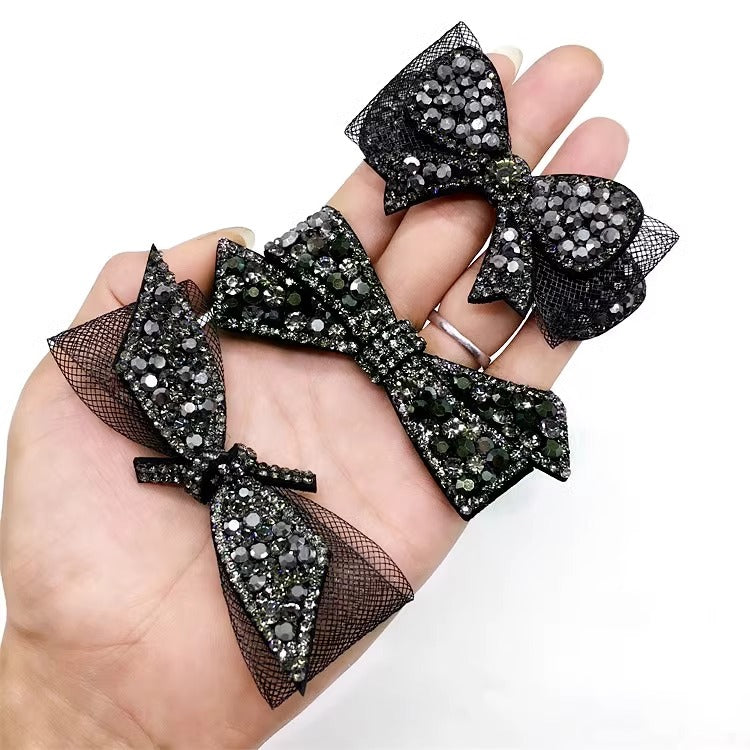 High Quality Sandal Rhinestone Ladies Sandals Upper Accessories butterfly Shoe Parts Accessories Decoration Accessories-5