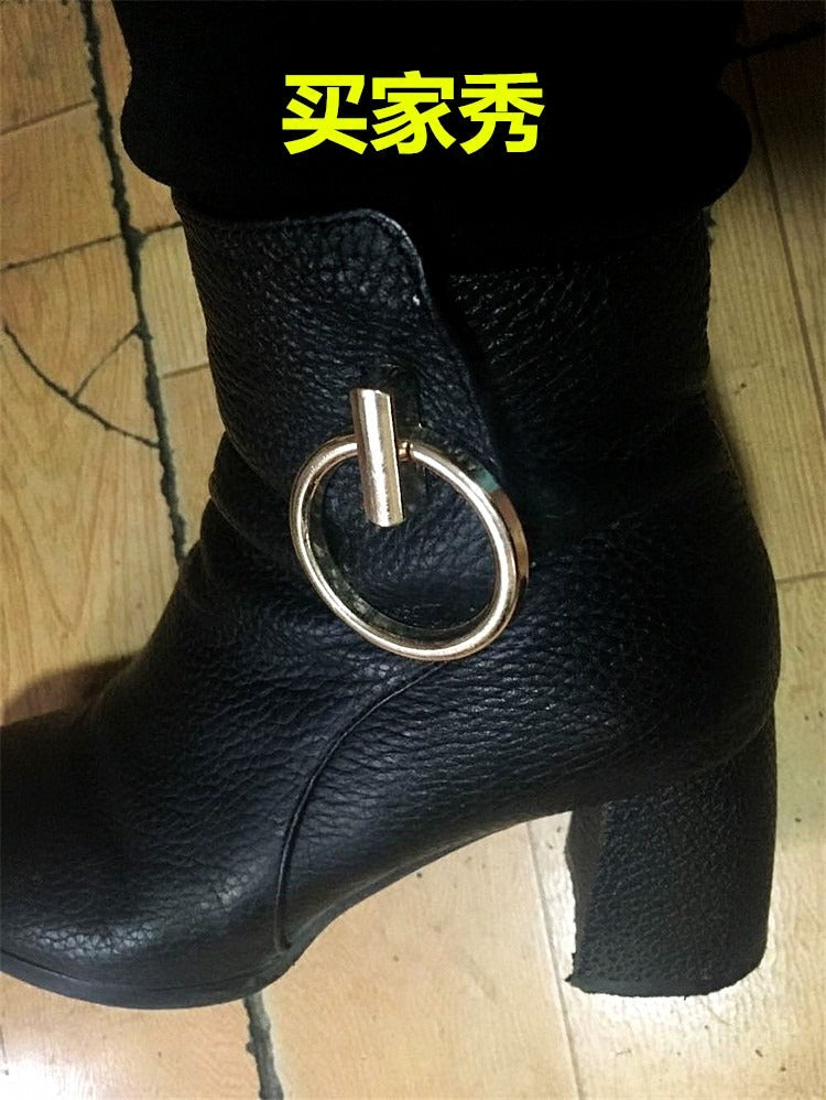 Simple ring shoe buckle-77