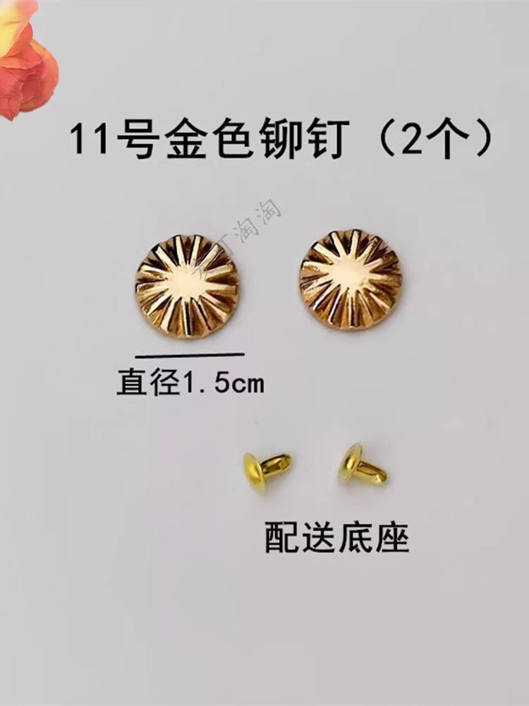 Wholesale and Customized High -quality Metal Fashion Women's Shoe Sandalwood Shoe Lace Parts Zinc Contracting Shoe Jewelry Charm-152