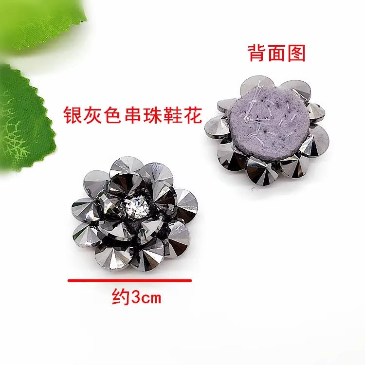 Handmade Glitter Beaded Applique Patch DIY Clothing Ornament Shoe Decoration-52