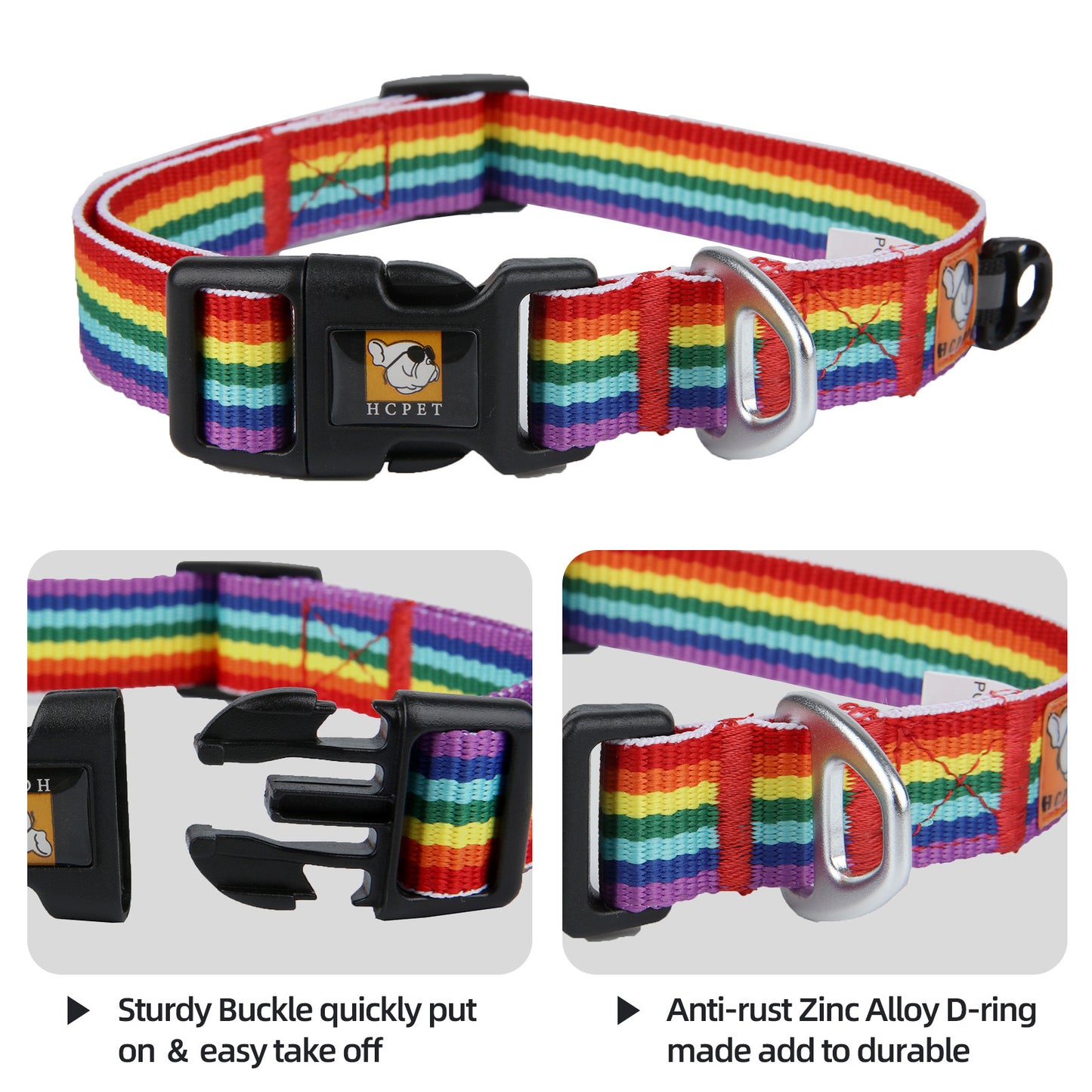Wholesale High Quality Dog Leash rainbow Retractable Dog Leash and Collar Factory Custom Design-38