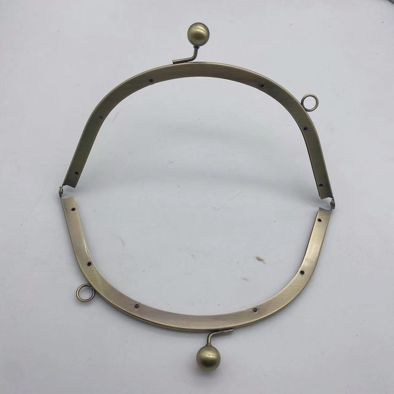 Antique Brass Half Round Purse Frame 17*7.5cm with Lock for Elegant Purses-60