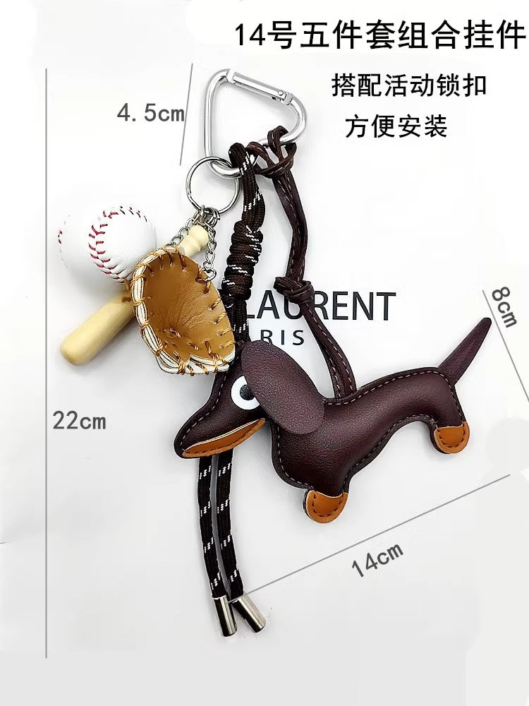 New Colorful Bow Tie Stuffed Animal Soft Plush Toy Cute Teddy Bear Backpack Pendant Keychain Birthday Gifts Girls-55