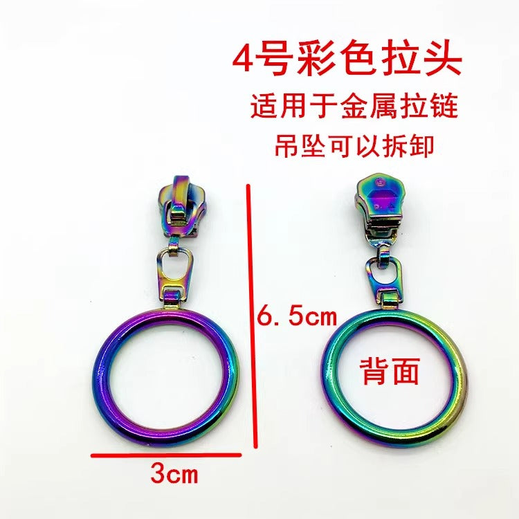 Custom Designer Rhinestone Zipper Pull Decorative No Lock Zipper Head for Bag/shoes/clothes-51