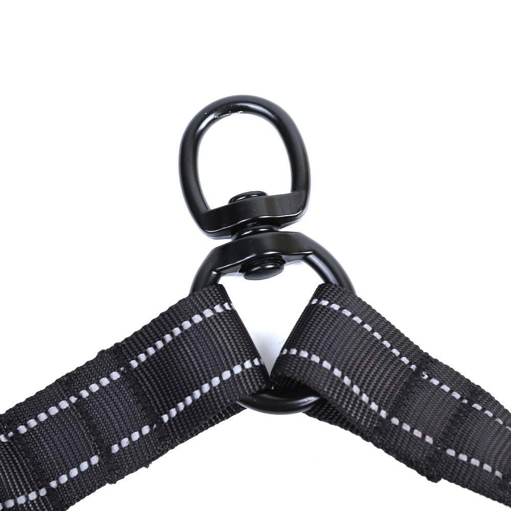 Adjustable Reflective Two Hook Pet Dogs Dual Double Ended Leads No Tangles Coupler Double Dog Leash-71
