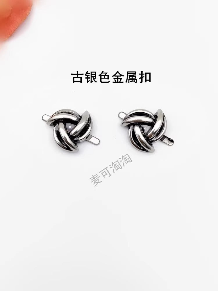 Small Metal Rhinestone Shoe Buckles Upper Side Decorative Shoe Tag for Shoe Hook Accessories-17