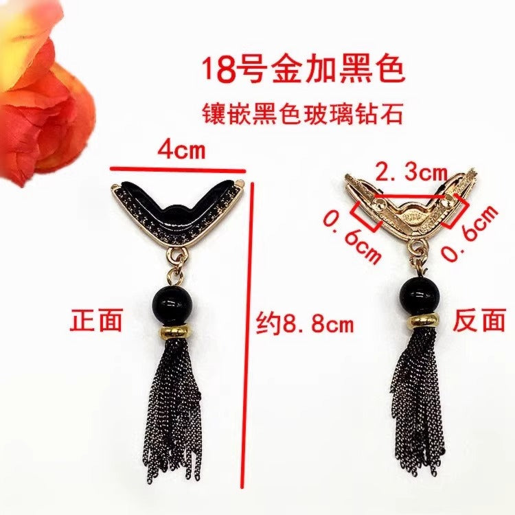 Tassel pendant shoe buckle for ladies boots-127