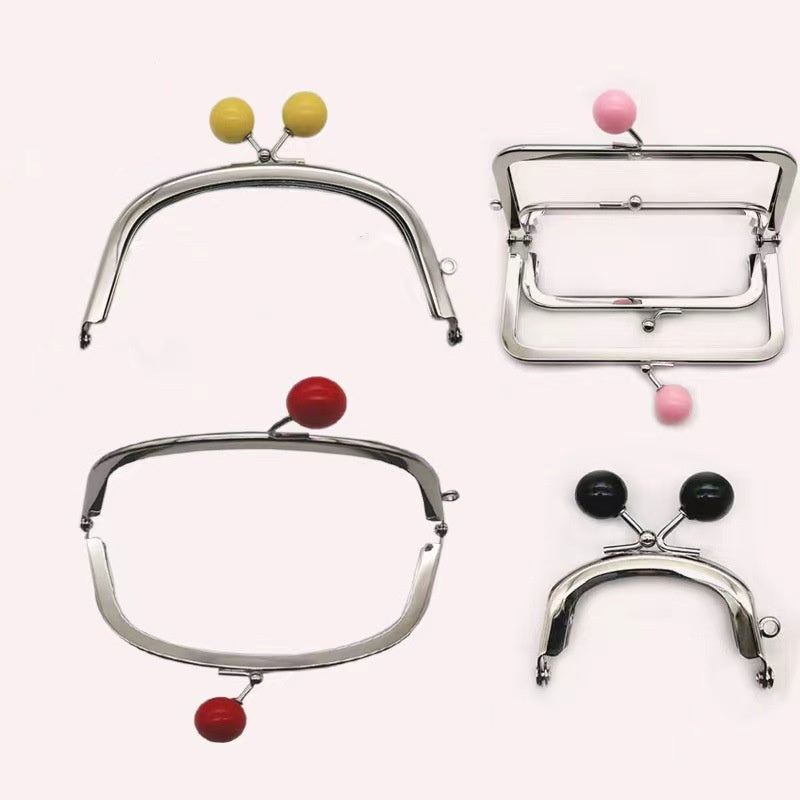 Stock Supply 16.5cm 6 Colors High Quality Round Ball Clasp Metal Bag Frame-37