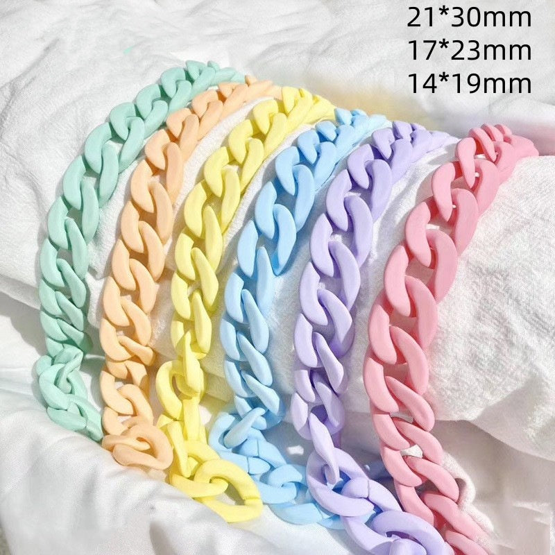 17*23mm Acrylic Link Chain Manufacturer Bag Accessories Diy Crafting / Plasti Bag Lovely Handle Handbag Chain -4