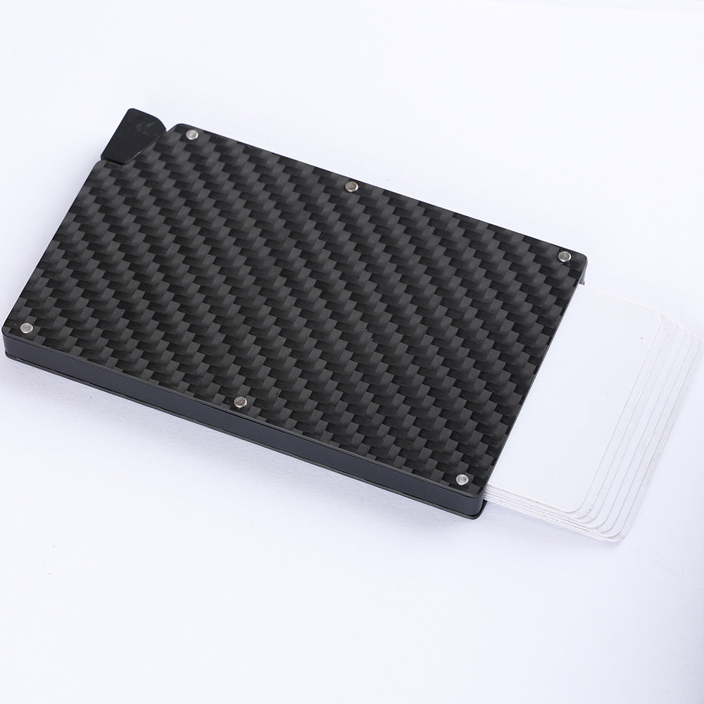 RFID Blocking custom credit card holder Slim Carbon fiber card holder wallet Fashion Protected magnetic card holder