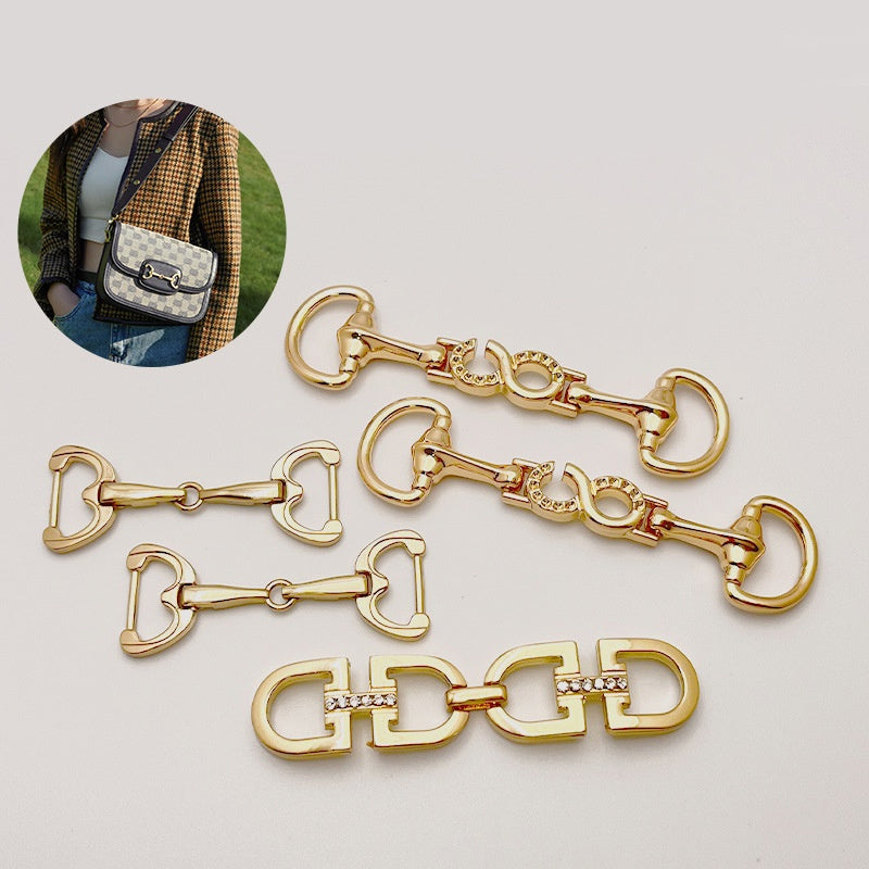 High Quality Alloy Metal Decorative Silver Shoe Strip Chain Ladies Shoe Buckles bag chain -4