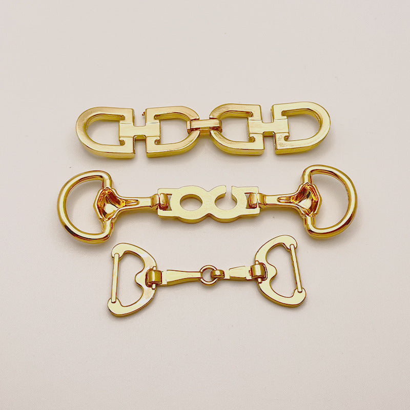 High Quality Alloy Metal Decorative Silver Shoe Strip Chain Ladies Shoe Buckles bag chain -4