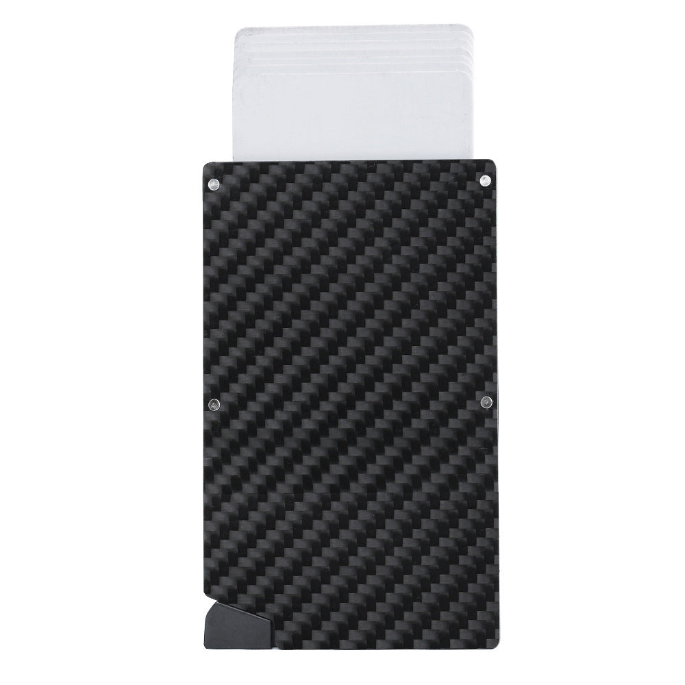 RFID Blocking custom credit card holder Slim Carbon fiber card holder wallet Fashion Protected magnetic card holder