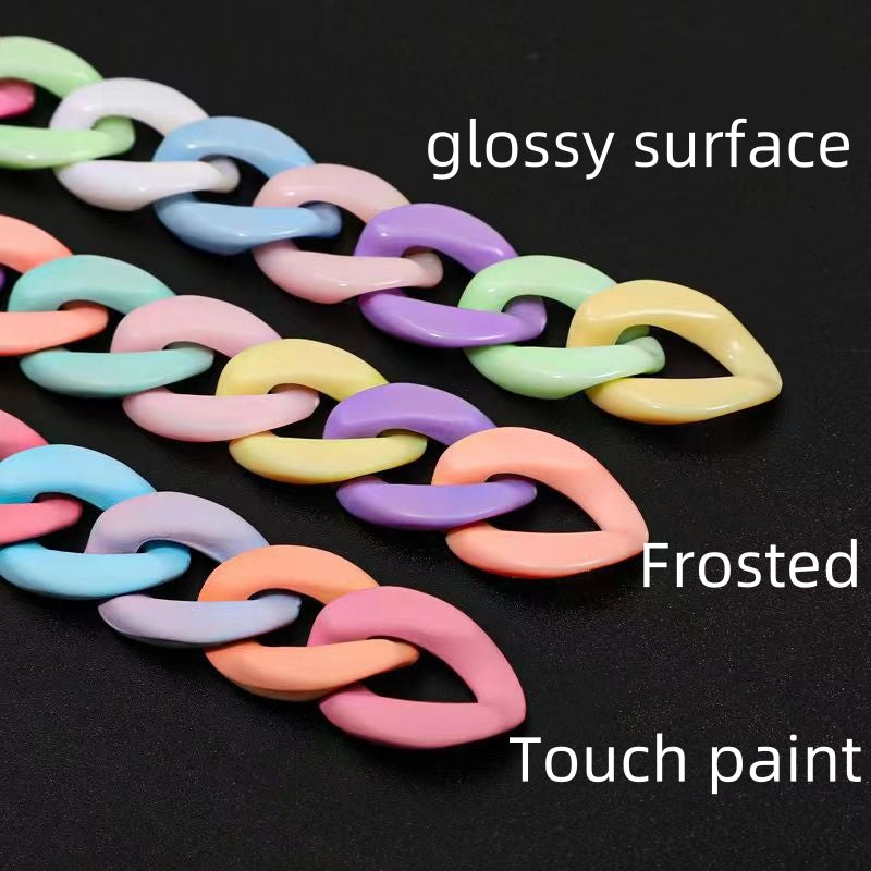 17*23mm Acrylic Link Chain Manufacturer Bag Accessories Diy Crafting / Plasti Bag Lovely Handle Handbag Chain -4