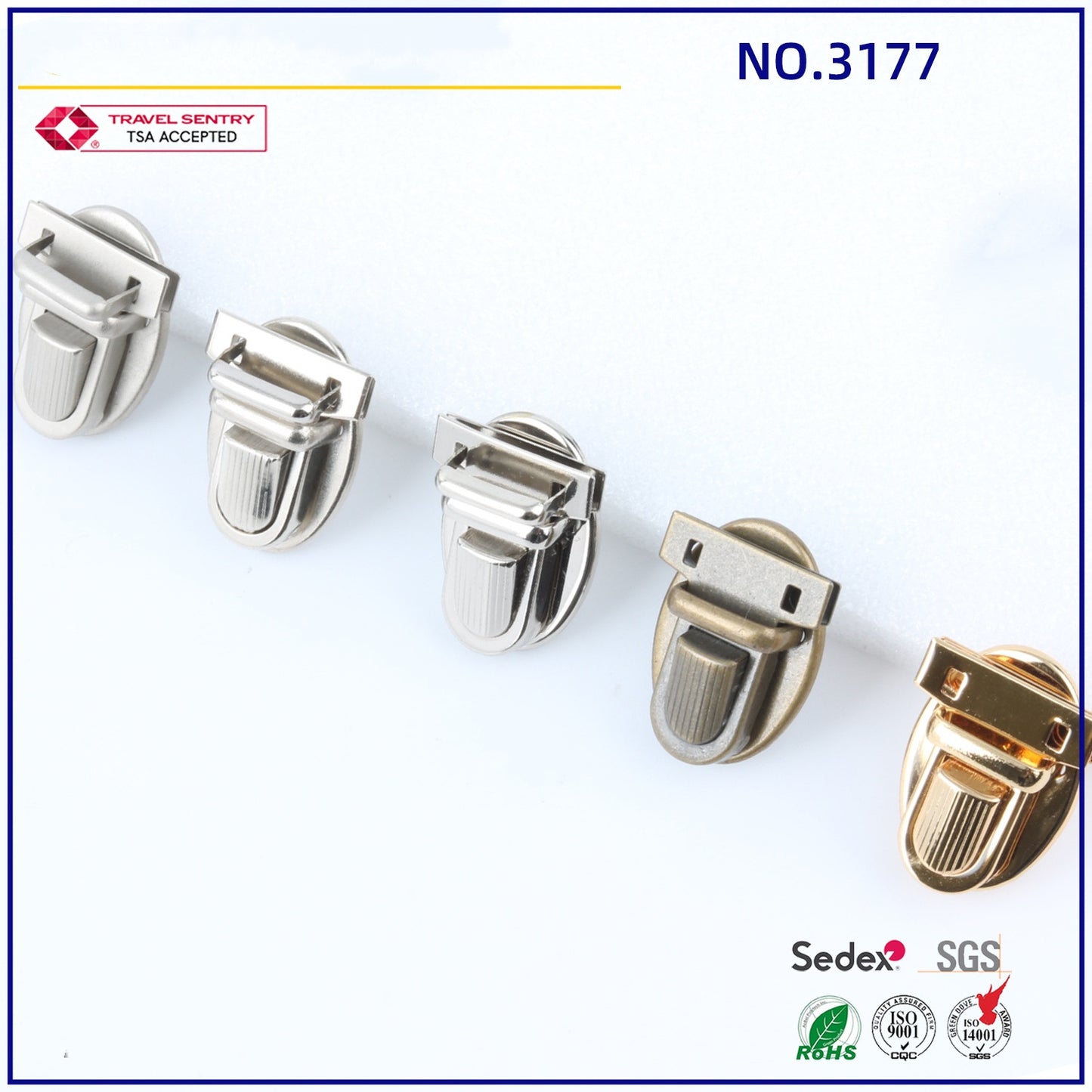 metal bag accessories lock school bag duck push lock-41