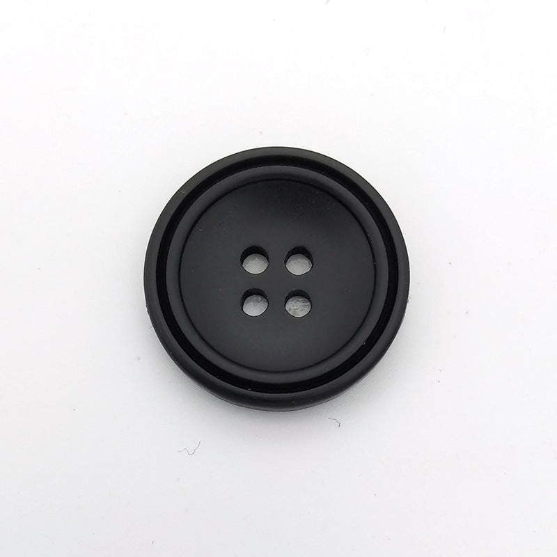 Black Customized Stock 4 Hole Real Blank Buffalo Horn Button-42