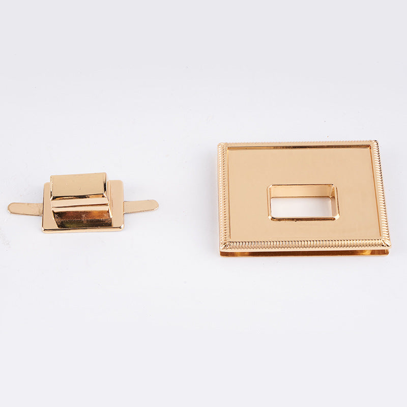 Best selling handbag fitting accessories square shape metal bag twist turn lock for leather bags-42