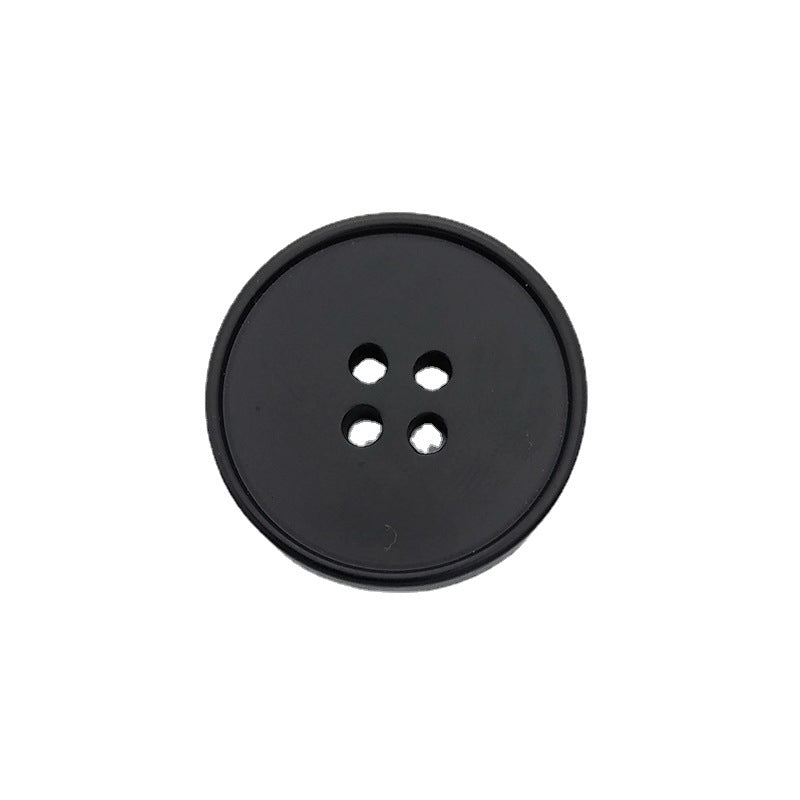 Black Customized Stock 4 Hole Real Blank Buffalo Horn Button-42