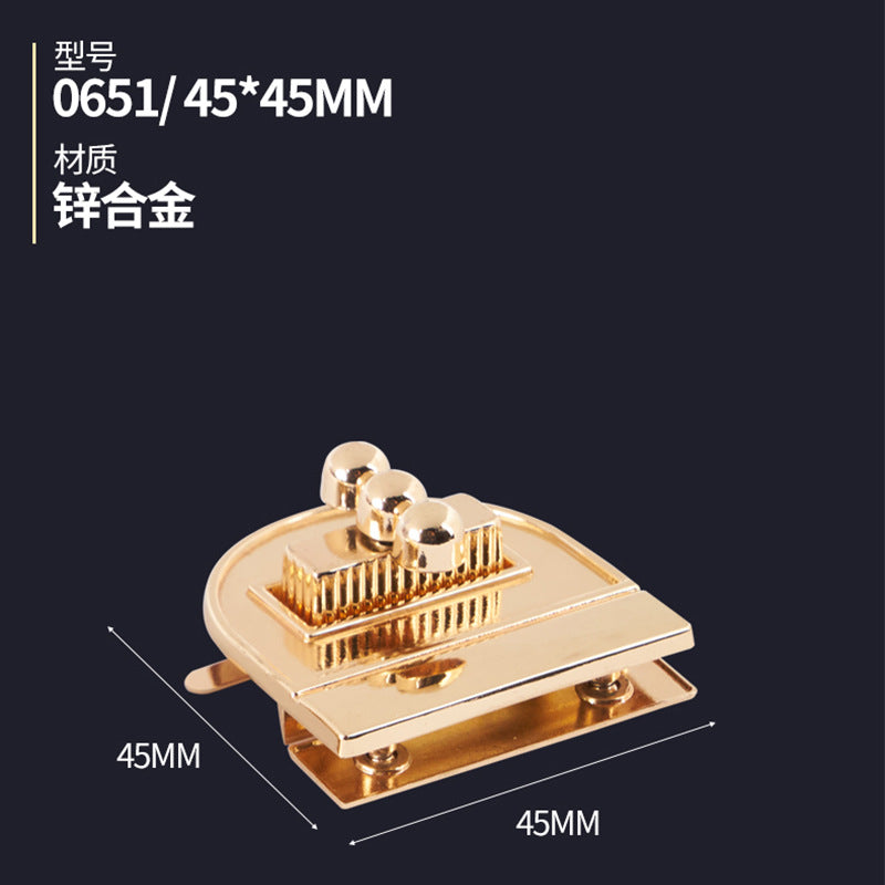 Best selling handbag fitting accessories square shape metal bag twist turn lock for leather bags-42