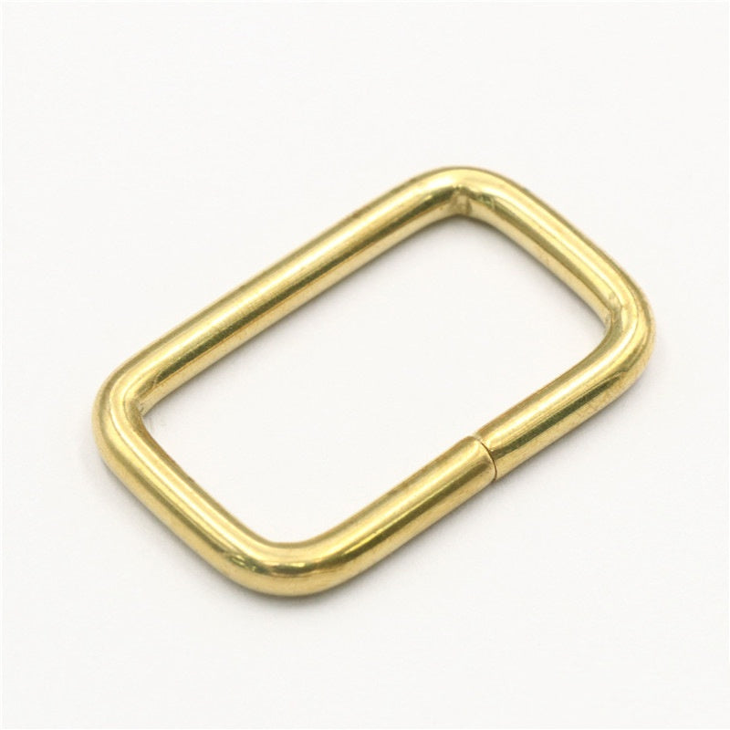 solid brass square split ring buckle-43