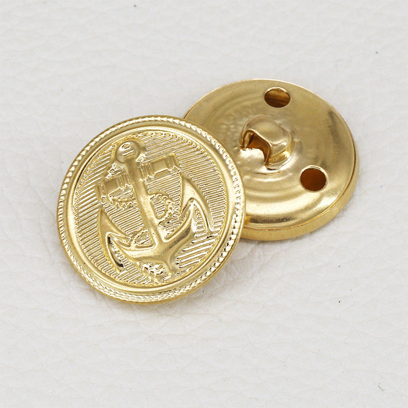 Custom Wholesale Button Around Fancy Shape Metal Coat Buttons Shank Sewing for Sale-43